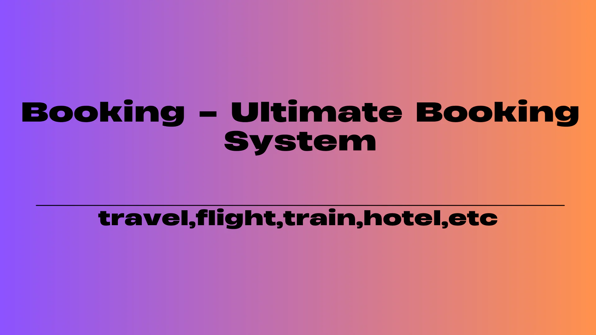 Booking - Ultimate Booking System