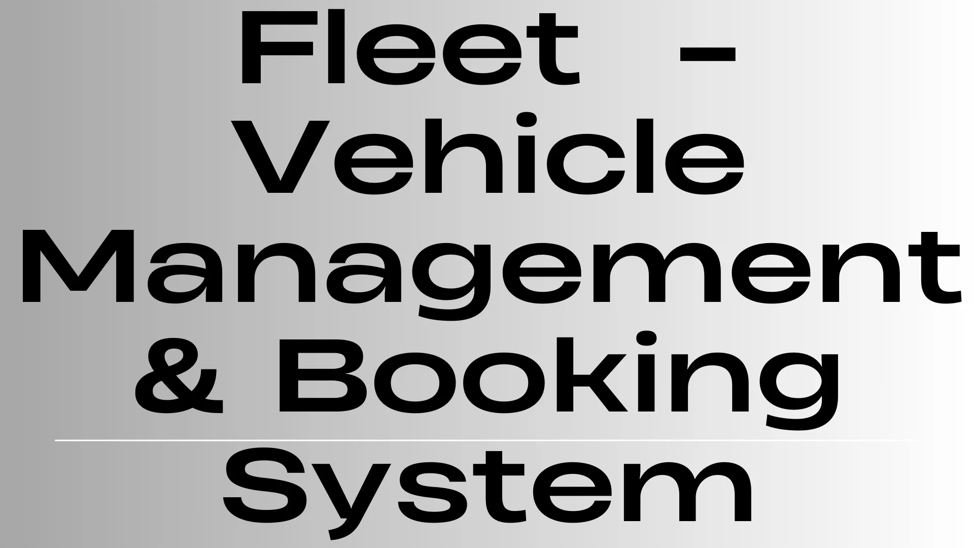Fleet - Vehicle Management & Booking System