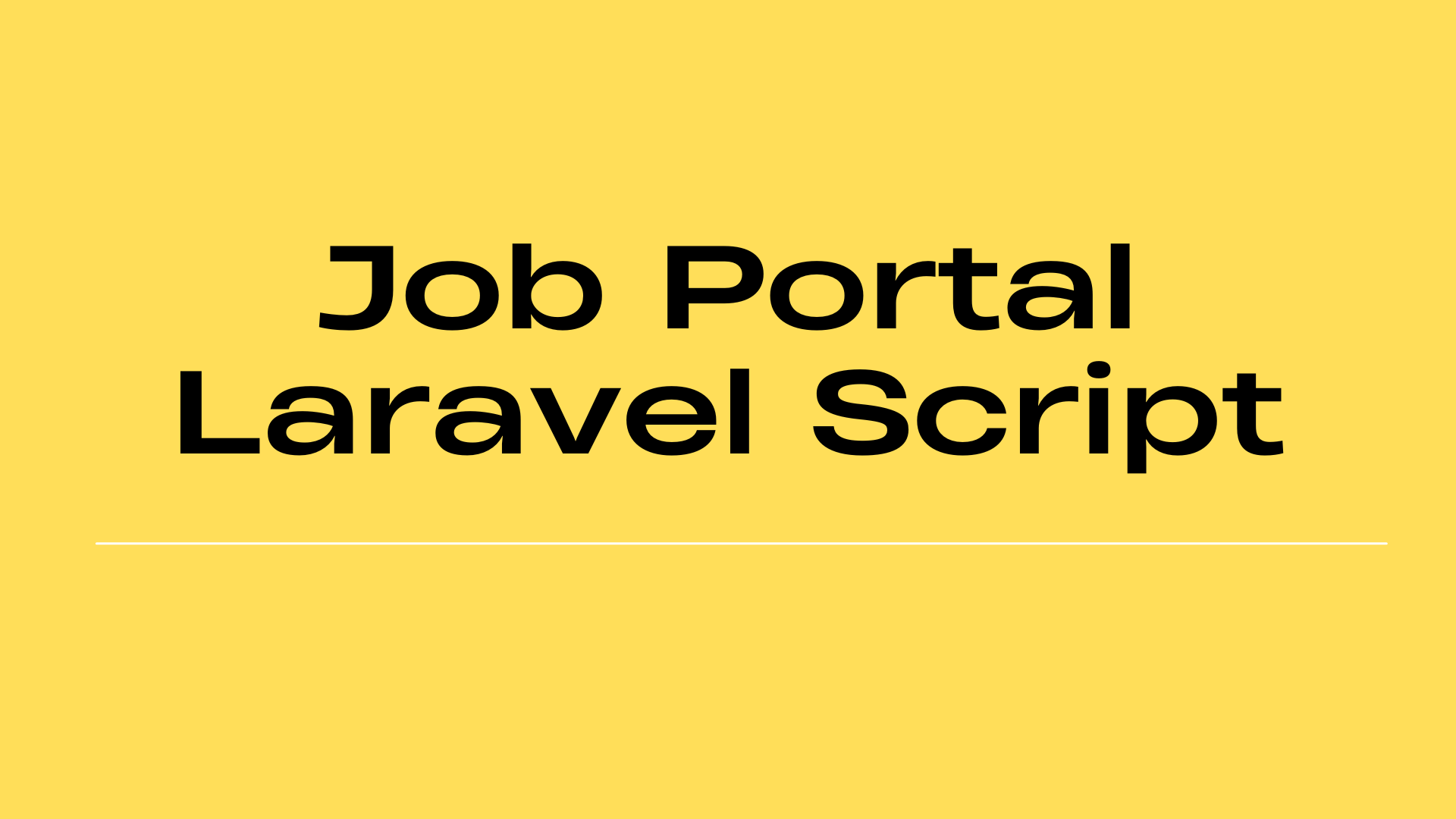 Job Portal Laravel Script