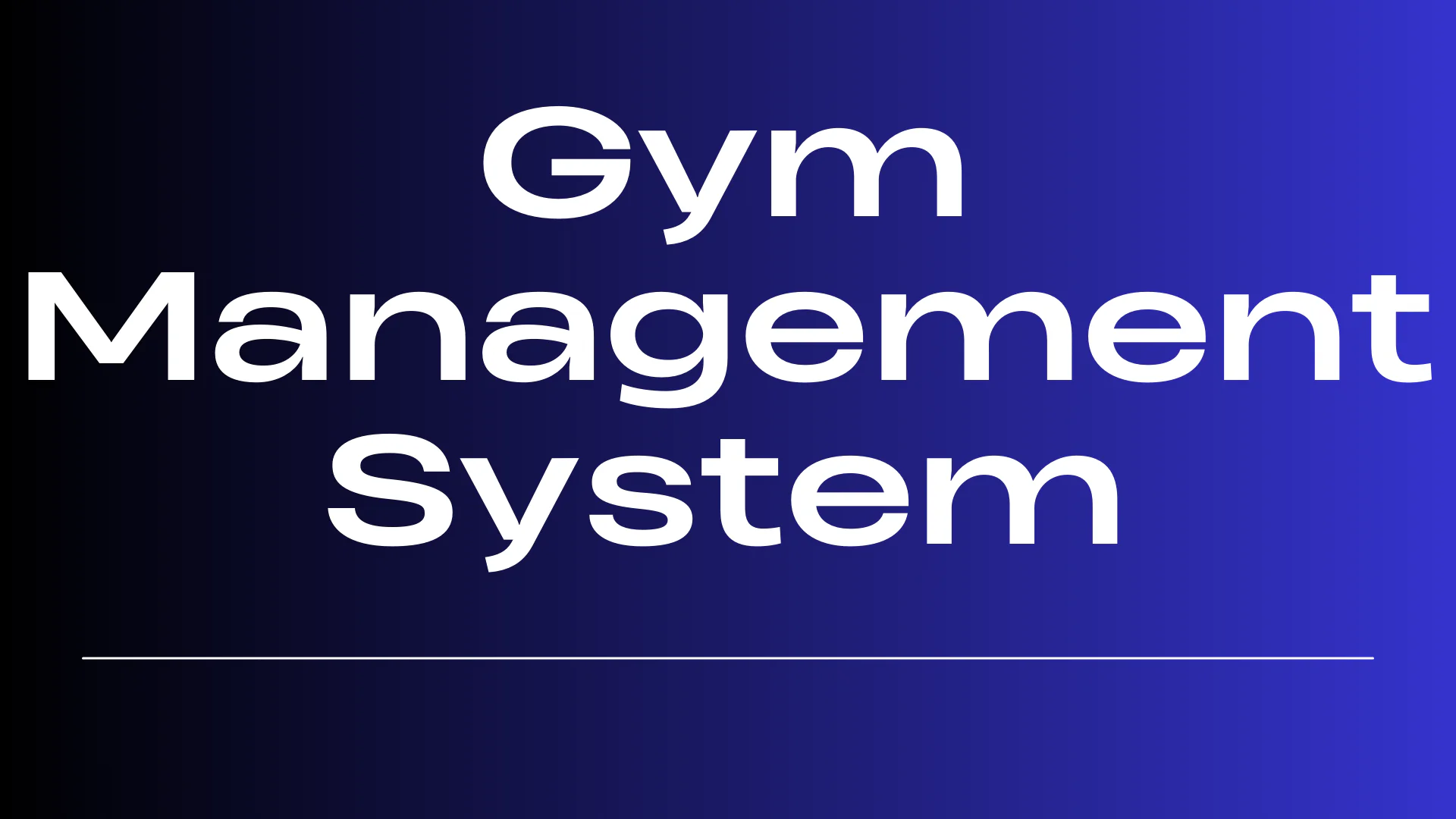 Gym Management System