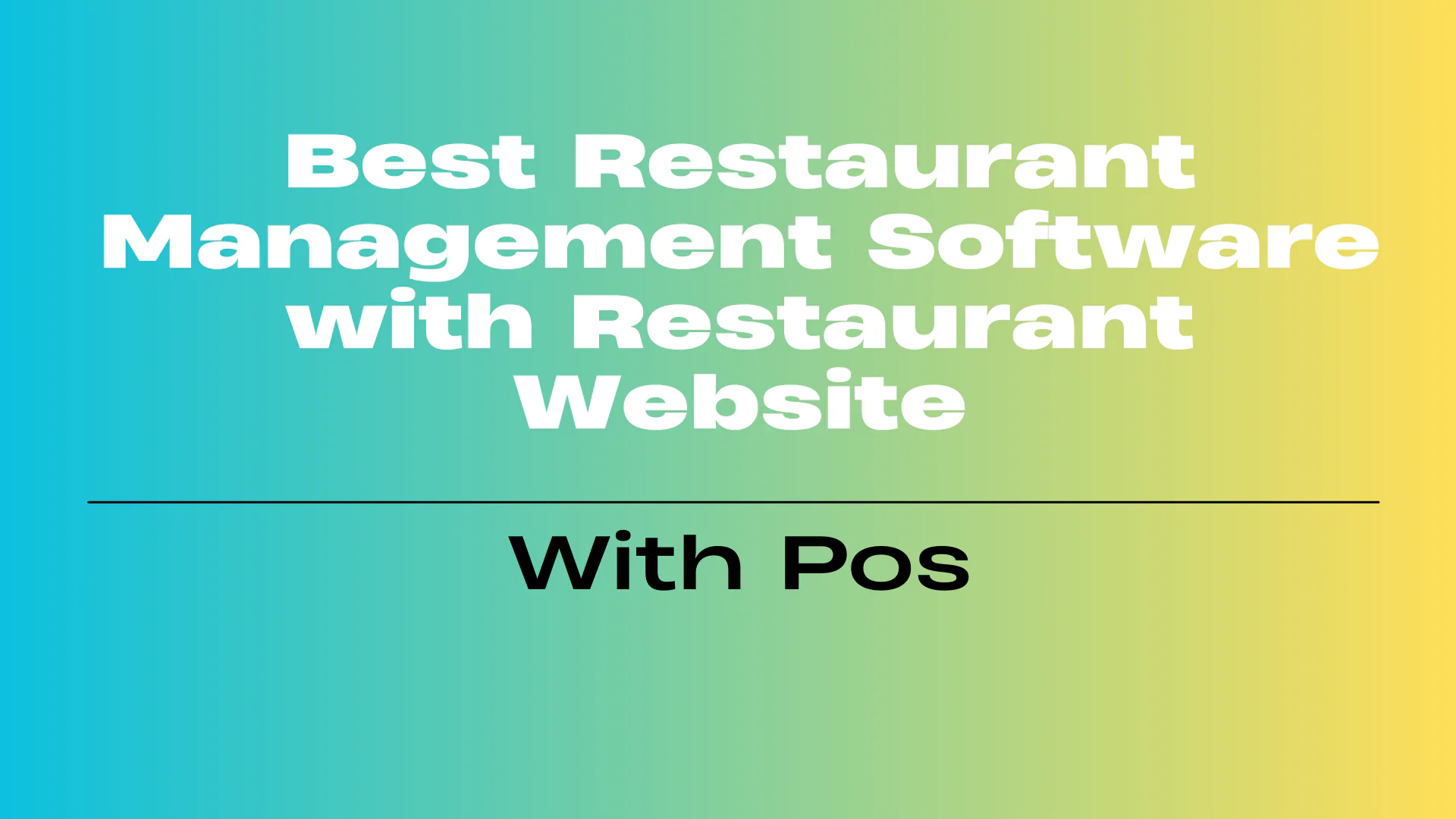 Best Restaurant Management Software with Restaurant Website with pos
