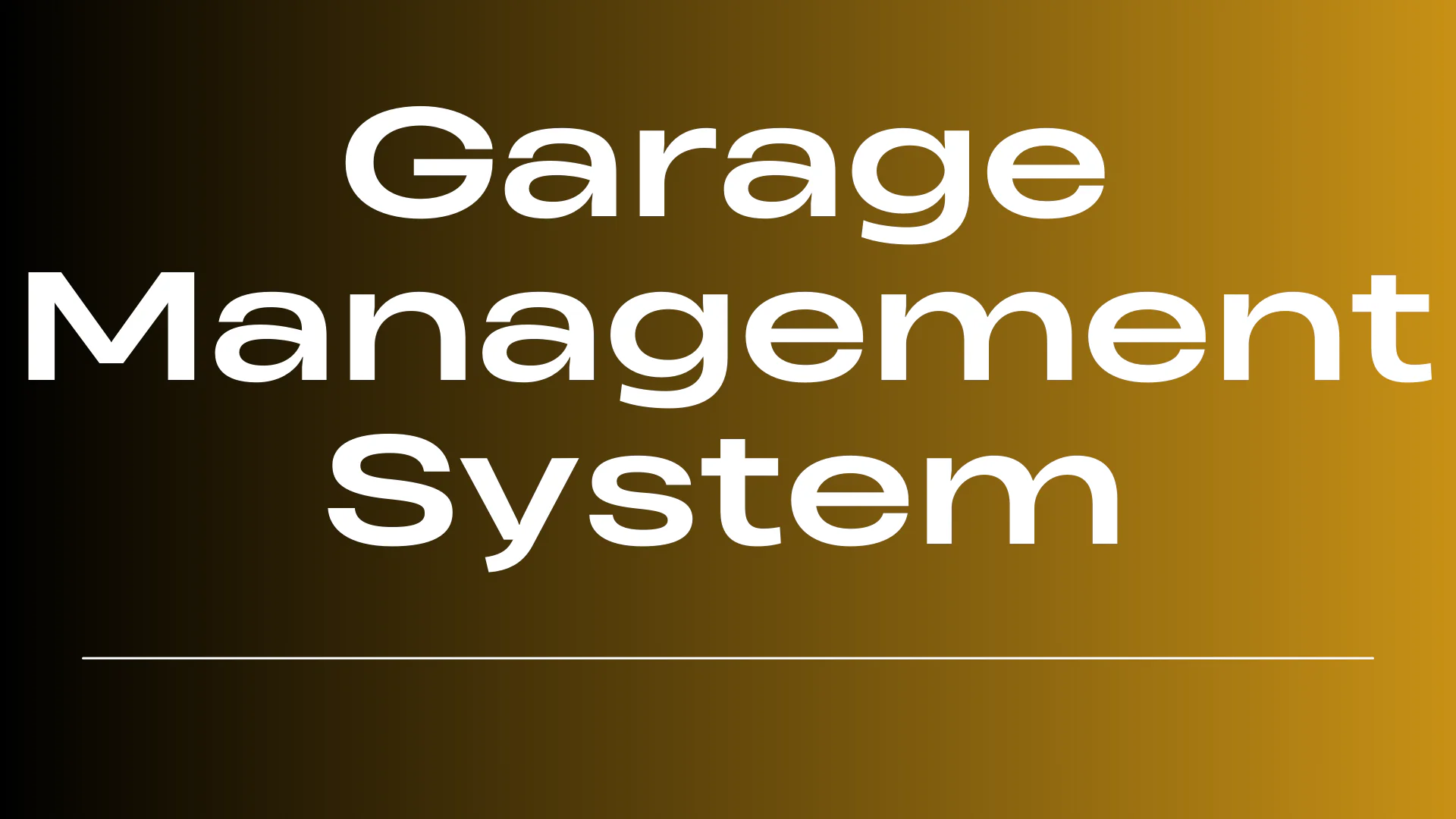 Garage Management System