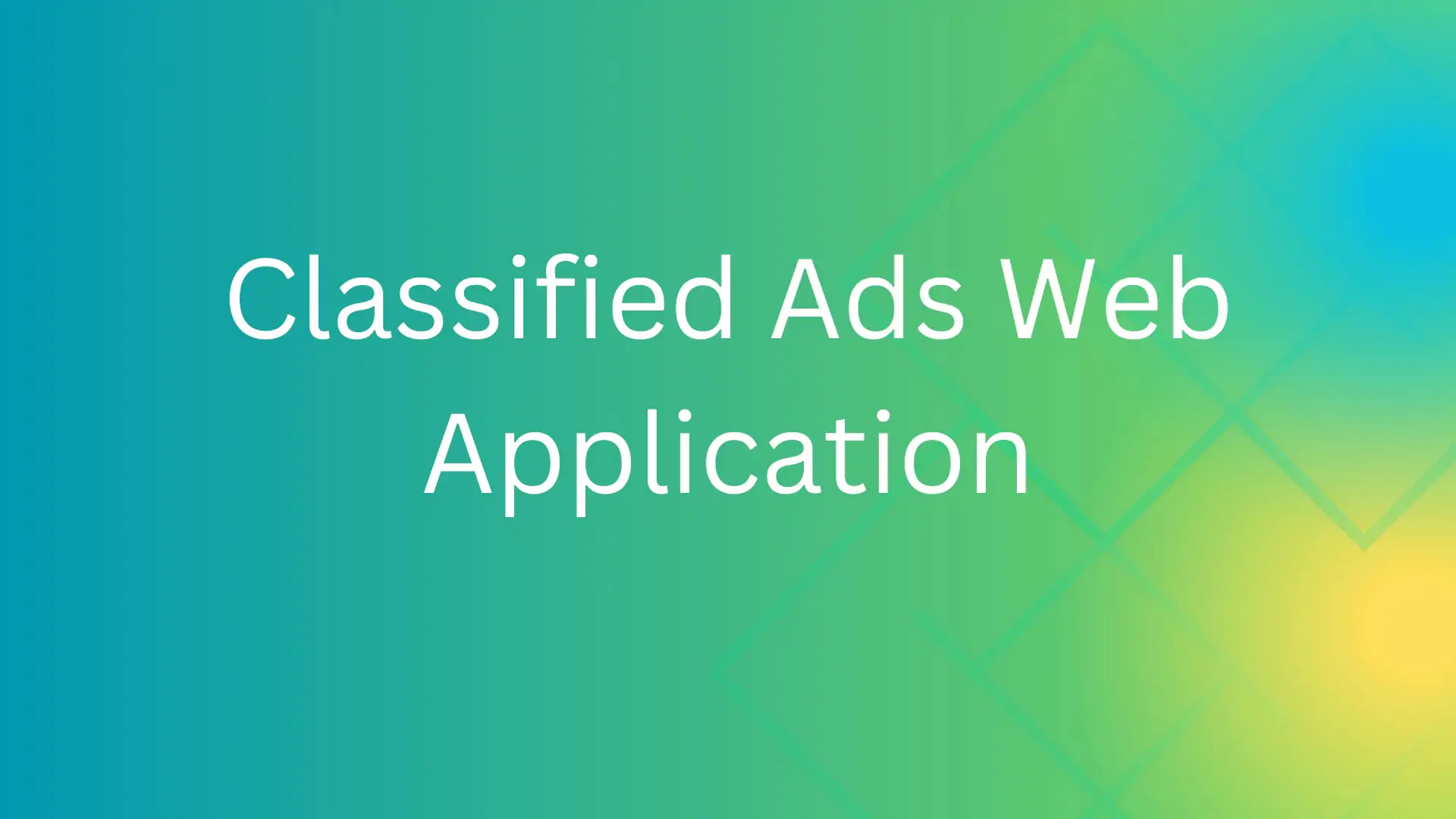 Classified Ads Web Application