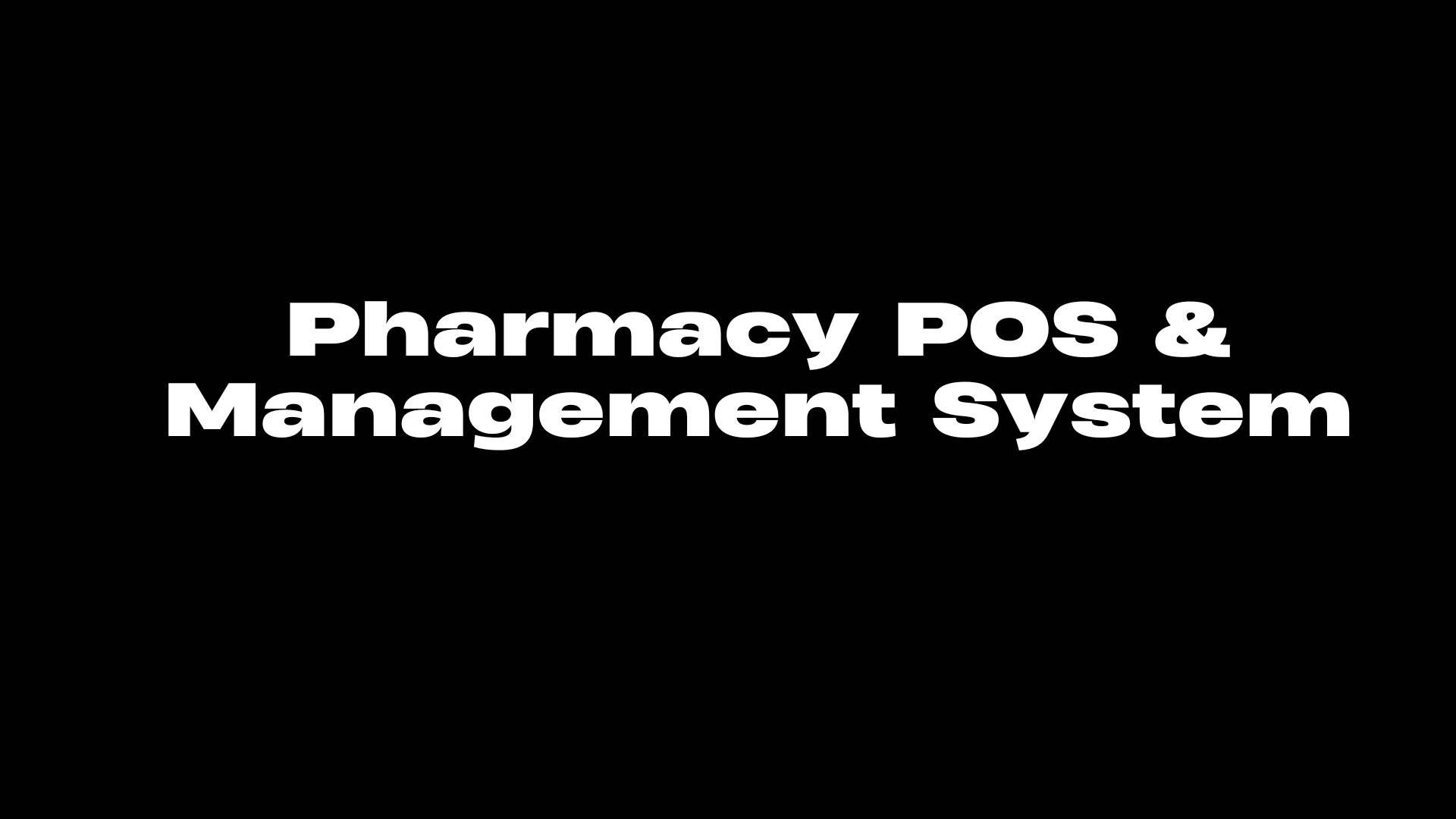Pharmacy POS & Management System